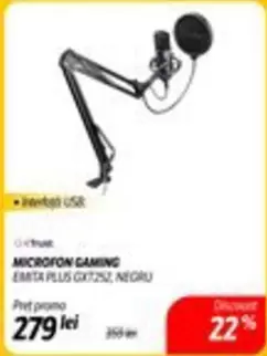 MICROFON GAMING EMITA PLUS GX7252, NEGRU