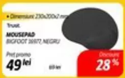 MOUSEPAD BIGFOOT 39972 NEGRU