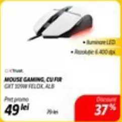 Alb - MOUSE GAMING, CUFIR GHT 20W FELOK ALB