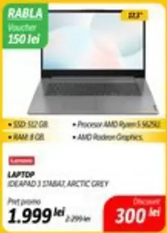 Lenovo - IDEAPAD 3 STABAT, ARCTIC GREY