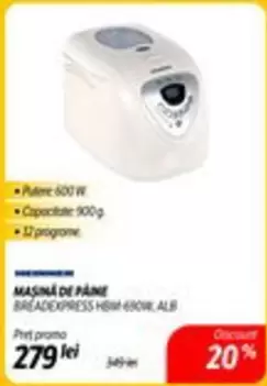 MASINA DE PANE BREADEXPRESS HEM-650W ALB