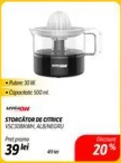 STORCATOR DE CITRICE VSCS030BK/WH, ALB/NEGRU