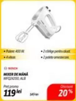 Bosch - MIXER DE MÂNĂ MFOX200, ALB