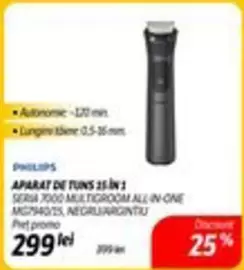 Philips - APARAT DE TUNS 15 IN 1 SERIA 7000 MULTIGROOM ALL IN ONE MG7940/15, NEGRU/ARGINTIU