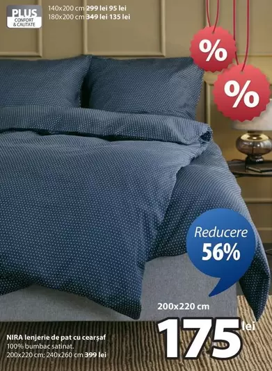 NIRA lenjerie de pat cu cearsaf