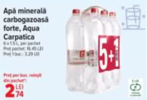 Apă minerală carbogazoasă forte