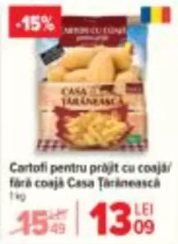 Cartofi pentru prăjit cu coajăr fără coajă