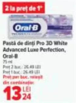Pastă de dinți Pro 3D White Advanced Luxe Perfection