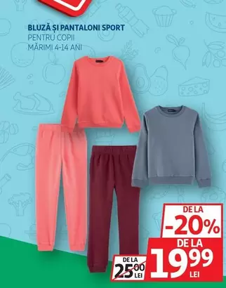BLUZĂ ȘI PANTALONI SPORT PENTRU COPII