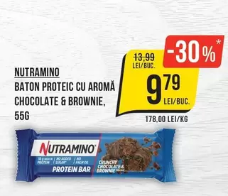 BATON PROTEIC CU AROMĂ CHOCOLATE & BROWNIE