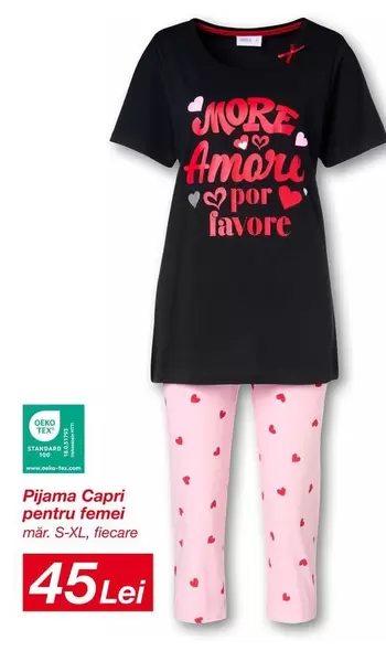Pijama Capri pentru femei
