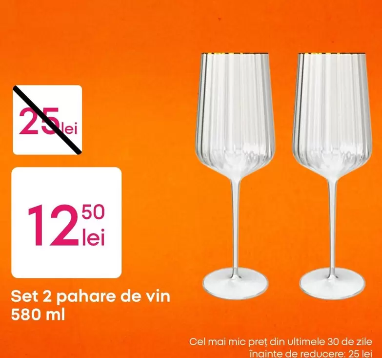 Set 2 pahare de vin