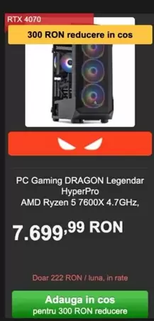 Amd - Gaming DRAGON Legendar HyperPro AMD Ryzen 5 7600X 4.7GHz