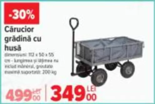 Carucior grădină cu husă