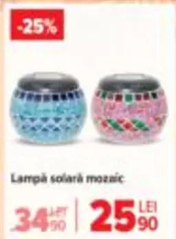 Lampă solară mozaic