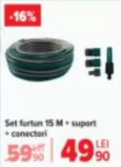 Set furtun 15 M + suport + conectori