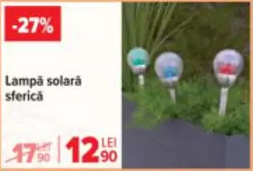 Lampă solară sferică