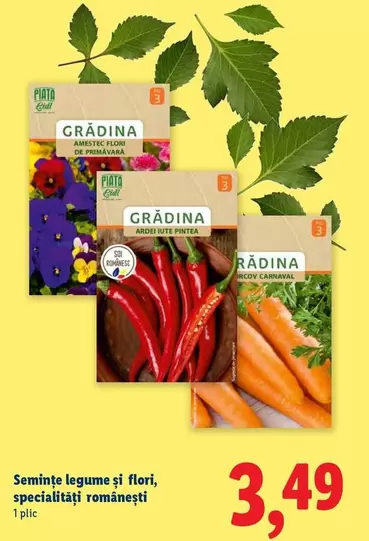 Semințe legume și flori