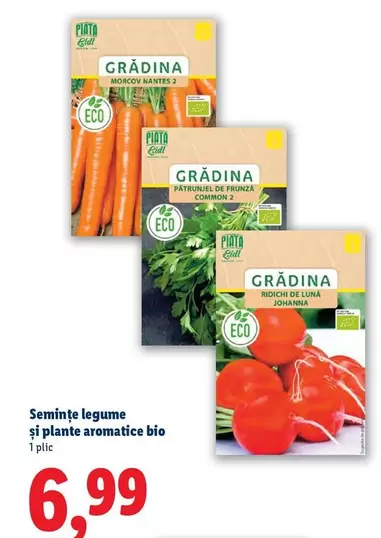 Seminţe legume și plante aromatice bio