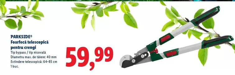 Foarfecă telescopică pentru crengi