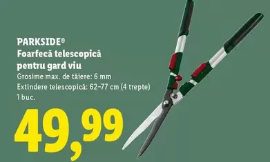 Foarfecă telescopică pentru gard viu