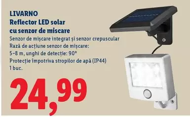 Reflector LED solar cu senzor de miscare