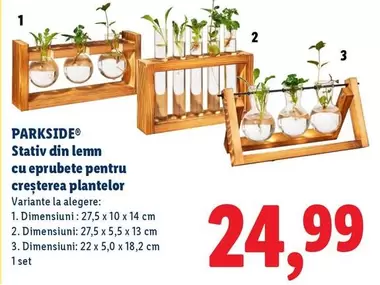 Stativ din lemn cu eprubete pentru creşterea plantelor