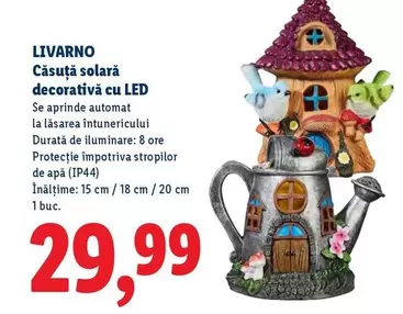 Căsuță solară decorativă cu LED