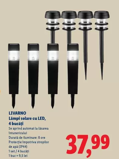 Lámpi solare cu LED, 4 bucăţi