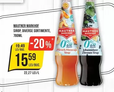 SIROP, DIVERSE SORTIMENTE