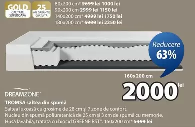 TROMSA saltea din spumă