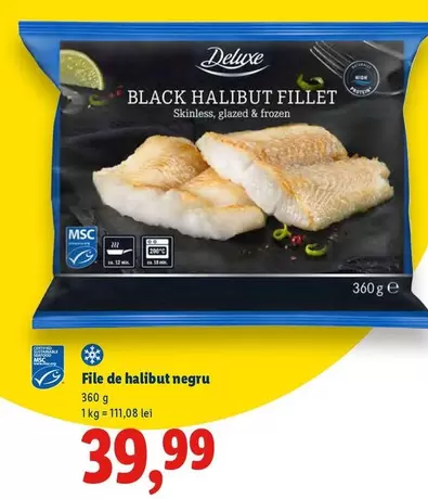 Frozen - BLACK HALIBUT FILLET