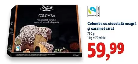 Colomba cu ciocolată neagră și caramel sárat
