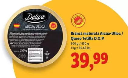 Arzúa-Ulloa / Queso Tetilla D.O.P.