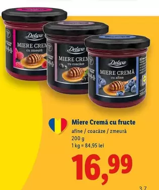 MIERE CREMĂ cu fructe