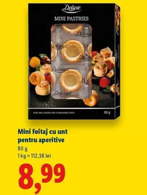 Mini foitaj cu unt pentru aperitive