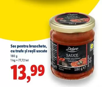 Sos pentru bruschete, cu trufe şi roşii uscate