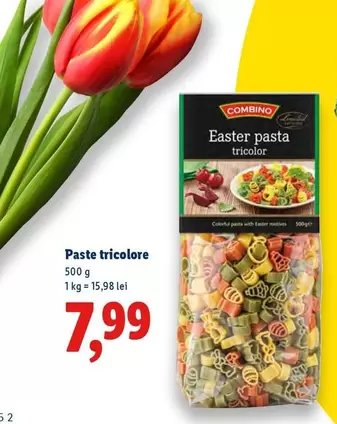 Easter pasta tricolor