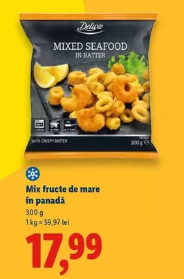 Mix fructe de mare în panadá
