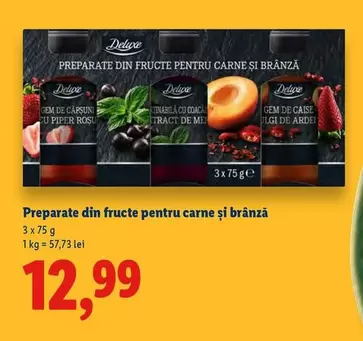 Preparate din fructe pentru carne și brânză