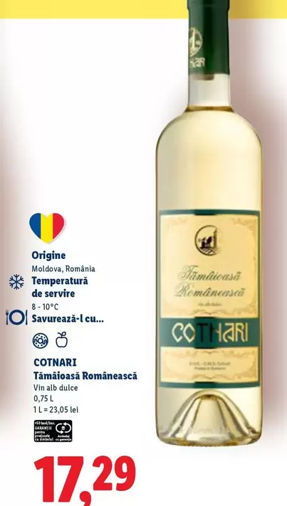 Cotnari - Tamaioasă Românească