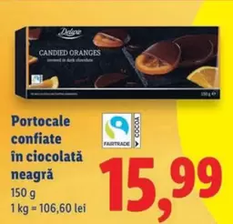 Portocale confiate în ciocolată neagră