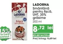 Ladorna - Smântână pentru fișcă, UHT, 35% grăsime