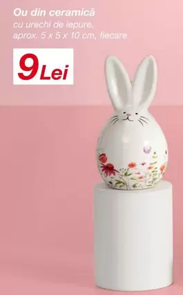 Ou din ceramică cu urechi de iepure