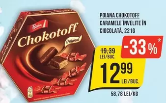 CARAMELE ÎNVELITE ÎN CIOCOLATĂ