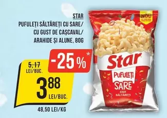 PUFULEŢI SÄLTÄREȚI CU SARE/ CU GUST DE CAȘCAVAL/ ARAHIDE ȘI ALUNE