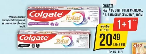 Total - PASTA DE DINTI TOTAL CHARCOAL & CLEAN/GUMBSENSITIVE