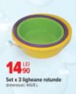 Set x 3 ligheane rotunde