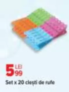 Set x 20 clești de rufe