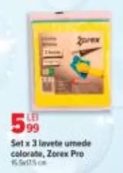 Set x 3 lavete umede colorate